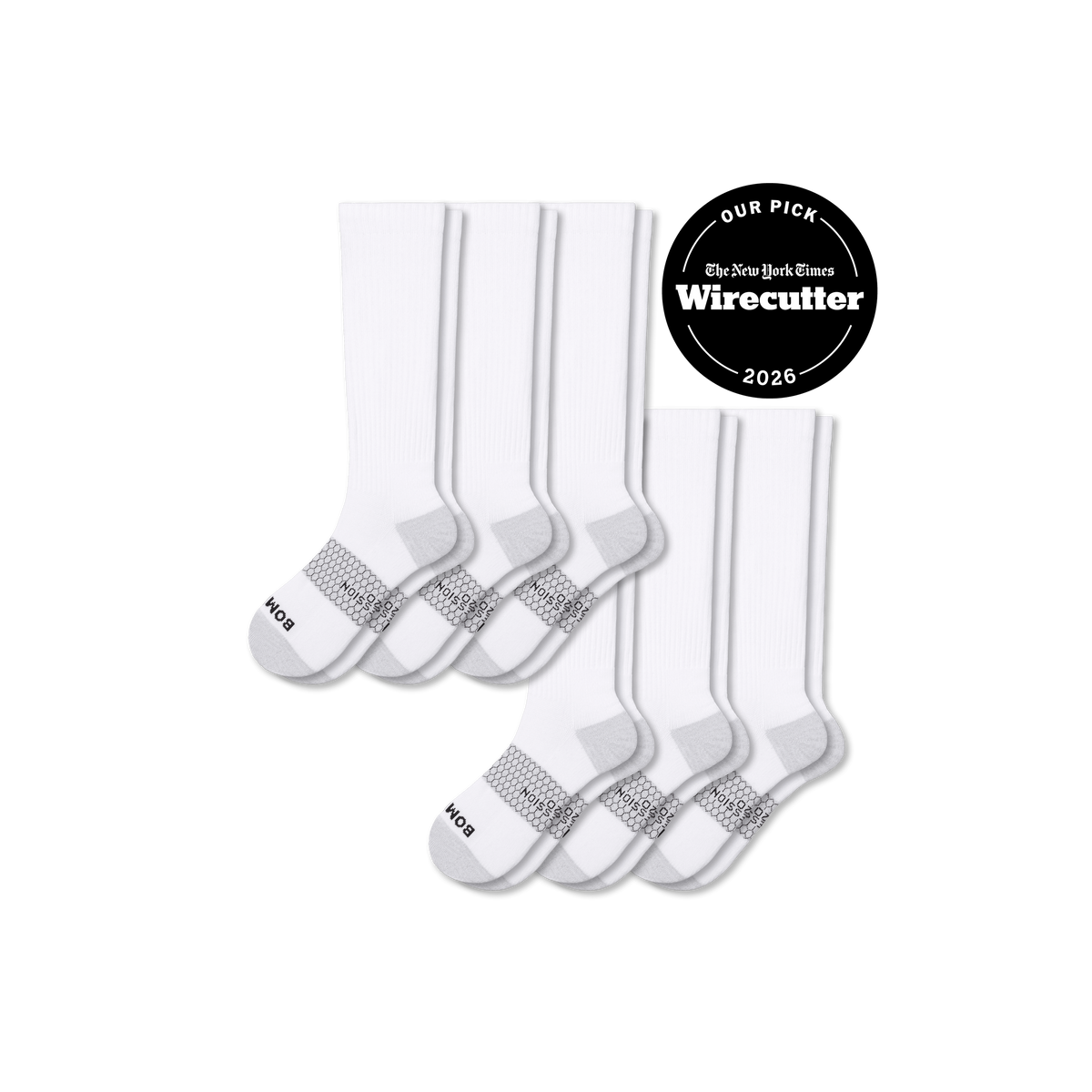 Bombas Men's Everyday Compression Knee High Sock 6-Pack 15-20mmHg